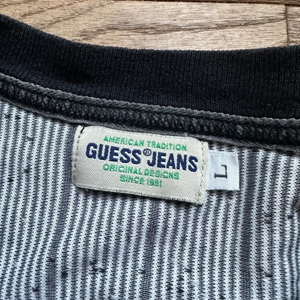 Vtg Guess Jeans American Tradition Terrycloth Stripe Tee Men Original Designs - Picture 4 of 7